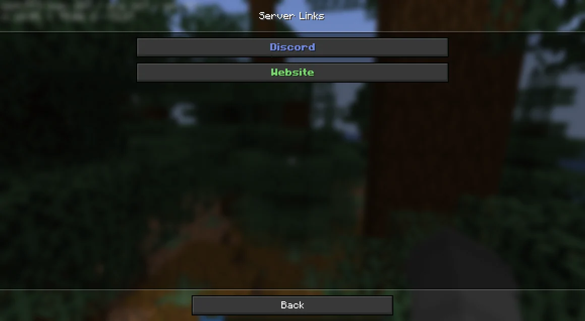 Server Links in the pause menu