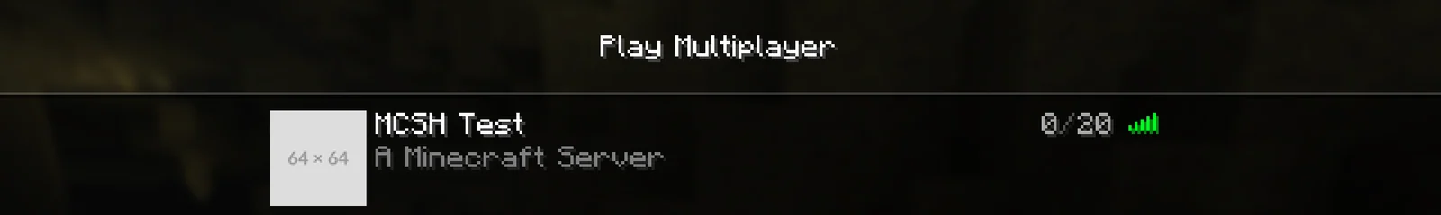 Server Icon in server list
