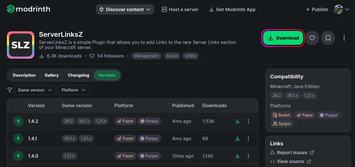 Download ServerLinksZ