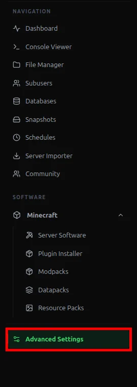 Advanced Settings